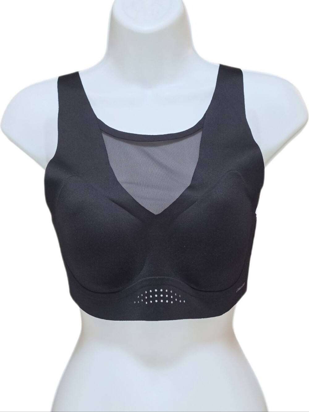 Calvin Klein Invisibles Medium Support Mesh Sports Bra Wireless Seamless Black S